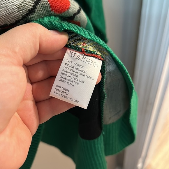 NWT Tipsy Elves Electrocuted Cat Ugly Christmas Sweater - Picture 6 of 7